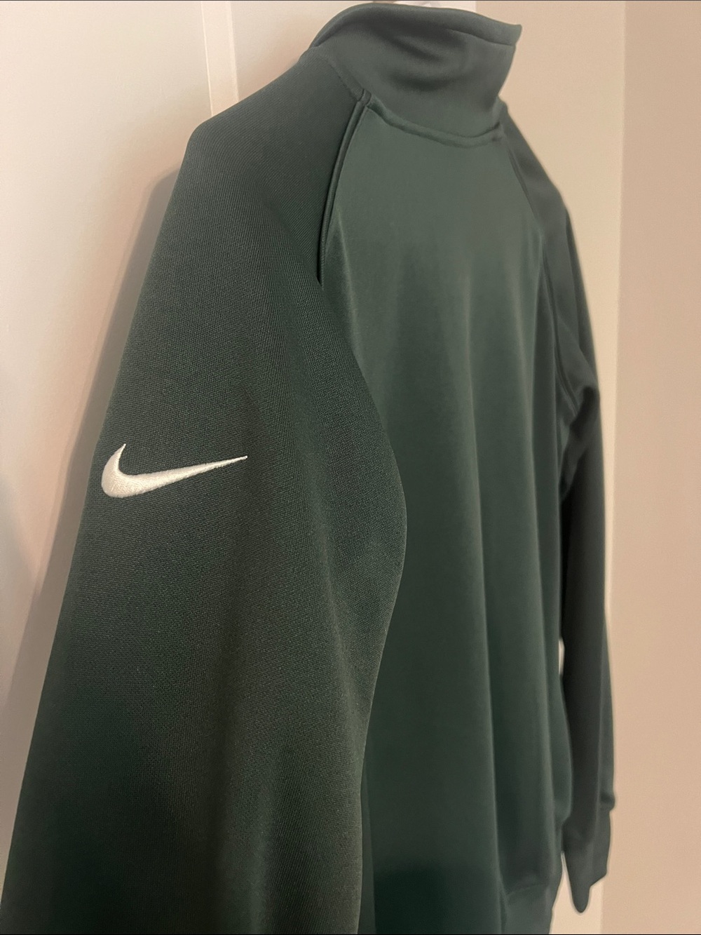 Nike Dark Green Full-Zip Team Jacket with White Accents Packers - Picture 4 of 4